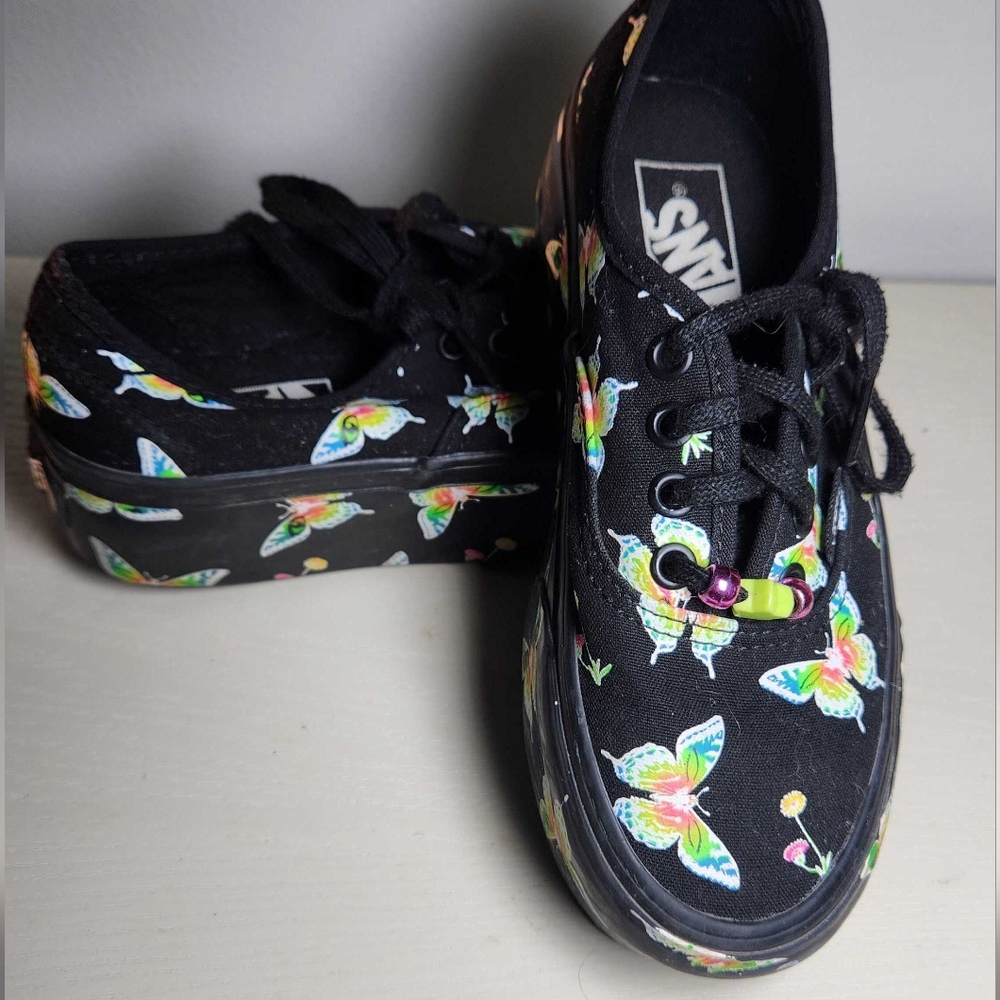 🖤 Vans Authentic Stackform Glow Butterfly Platform Sneakers